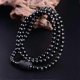 thumbnail image 3 of Crystal Obsidian Bracelet Engrave with Dragon or Phoenix totem Cylinder Bead Men or Women Natural Stone Chain Famous Fashion 12MM 10MM, 3 of 4