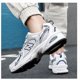 thumbnail image 4 of Balance530 White Silver Navy Sports Casual Mesh Soft Fashion Trainers Shoes UK, 4 of 5