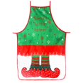 thumbnail image 1 of Dsscvnef Christmas Apron with Festive Cloth Printing Decoration Cartoon Design for Holiday Cooking Baking Party Wear, 1 of 4