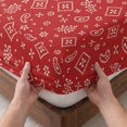 thumbnail image 3 of Queen Size Fitted Sheet Set - Southwestern 3 Piece Bedding Sets 16" Deep Pocket Fitted Sheet with 2 Pillowcases, Red Paisley Print Vintage Rustic Brushed Microfiber Hotel Luxury Bed Sheets, 3 of 9