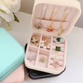 thumbnail image 2 of Caja de almacenamiento portátil para joyas, aretes, collares, anillos, caja de almacenamiento para joyas, caja de almacenamiento para joyas, 2 of 4