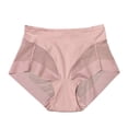 thumbnail image 2 of sunsanly Women Underpants Solid Color See-through Patchwork Thin Elastic Anti-septic High Waist Tummy Control Women Briefs Women Inner Wear Clothes, 2 of 8