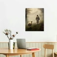 thumbnail image 2 of COMIO Framed Jesus and Lamb Canvas Wall Art God Faith Poster Prints Wall Decor Picture Christian Home Bedroom Decoration, 2 of 4