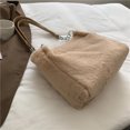 thumbnail image 4 of Bolsos De Hombro Para Mujer Bolsa Tote de hombro de felpa Casual Otoño Invierno Soft Commuters Bag para fiesta (caqui) Likrtyny Para Estrenar, 4 of 9