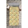 thumbnail image 3 of Ambesonne Bicycle Quilted Bedspread Set 2 Pcs, Contrast Vintage Colors, Twin Size, Multicolor, 3 of 3