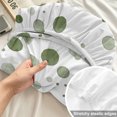 thumbnail image 4 of Twin Sze Fitted Sheet Set - Sage Green Polka Dot 2 Piece Bedding Sets 16" Deep Pocket Fitted Sheet with 1 Pillowcase, Modern Art Abstract Watercolor Dot Brushed Microfiber Hotel Luxury Bed Sheets, 4 of 9