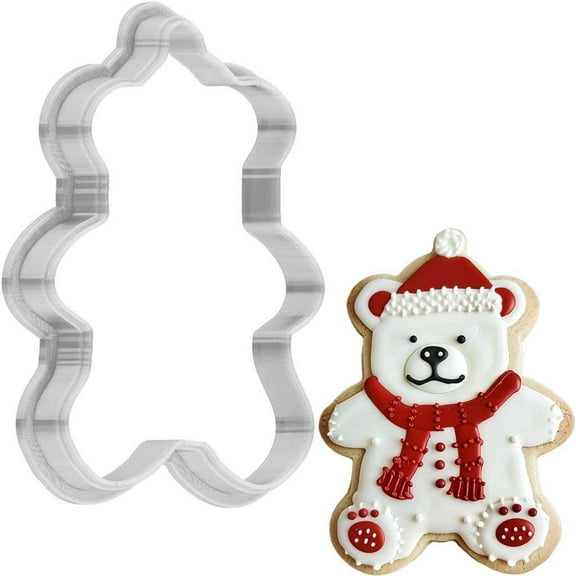 Christmas Bear Cookie Cutter 4 Inch Made in USA by WONDERTORY