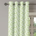 thumbnail image 2 of Ambesonne Green Leaf Grommet Curtain, Abstract Simplistic, 50" x 72", Apple Green and White, 2 of 6