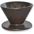 thumbnail image 1 of Xianyou-Potery Cafetière à Verser, Filtre Conique en Céramique Goutte à Goutte Manuelle, Cafetière en Grès Réutilisable, Taille 02 (Brun Chocolat Rustique), 1 of 4