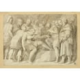 thumbnail image 3 of Adam Friedrich Oeser 14x11 Black Modern Framed Museum Art Print Titled - The Death of Scipio, 3 of 5