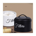 thumbnail image 2 of Coffee Filter Holder, Basket Coffee Filter Storage with Lid, Round Coffee Filter Container for Counter,Black, 2 of 5
