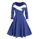thumbnail image 1 of Vestidos de Navidad Para Mujer Moda Sólido Manga Larga Fuera Del Hombro Collar Vestido Retro Odeerbi  ODB199235, 1 of 5