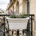 thumbnail image 6 of Wall Mounted Plastic Planter Balcony Railing Hanging Pot Fence Mount Garden Container Light Gray, 6 of 6