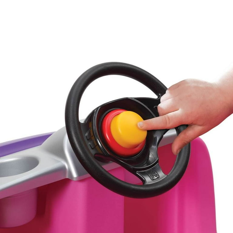 Step2 Push Whisper Ride Voiture Enfant Porteur Auto en rouge, Véhicule  Jouet avec barre de poussée pour Enfants dès 1.5 ans