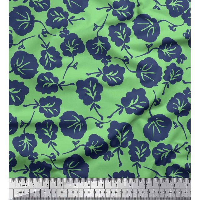 Soimoi Poly Georgette Fabric Artistic Floral Print Sewing Fabric Yard 52 Inch Wide