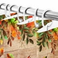 thumbnail image 6 of Thanksgiving Orange Pumpkin Fallen Leaves Shower Curtain for Bathroom, Farm Brown Wood Board Waterproof Shower Curtains Washable Quick Dry with Hooks Bathtub Curtains 36x72 IN, 6 of 6