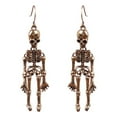 thumbnail image 3 of Pendientes para mujer, regalos para mujer, aretes colgantes vintage de calavera y esqueleto para mujer, accesorios de joyería gótica de bruja para Halloween, aretes modernos pequeños para mujer, 3 of 3