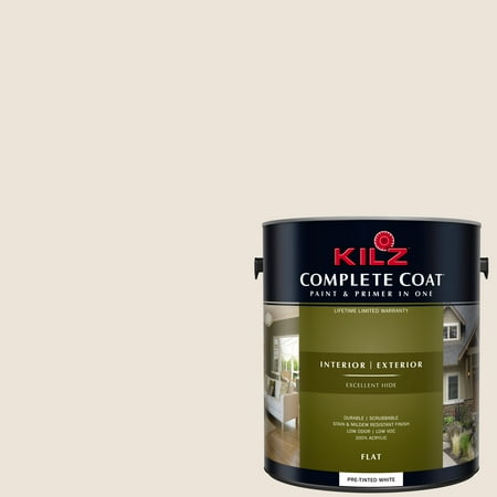 - KILZ COMPLETE COAT Interior/Exterior Paint & Primer in One #LJ210 Cashmere White