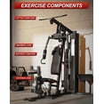 thumbnail image 4 of JoanKaren Home Gym Machine, Full Body Workout Machine with 150LBS Weight Stack,Black, 4 of 9