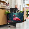 thumbnail image 6 of Flamingo Large Capacity Reusable Oxford Cloth Grocery Basket - Foldable Shopping Bag for Picnics & Shopping, 6 of 7