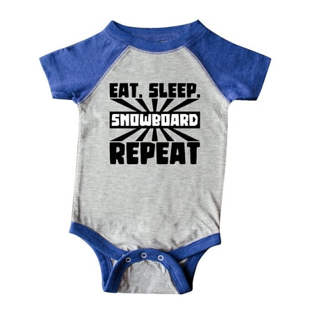 

Inktastic Eat Sleep Snowboard Repeat Gift Baby Boy or Baby Girl Bodysuit