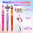 thumbnail image 3 of Qianfeng 50 Pcs DIY Beadable Pens, 50 Pcs 1.0mm Black Ink Refills, Pen Bags, Office Supplies, 3 of 7