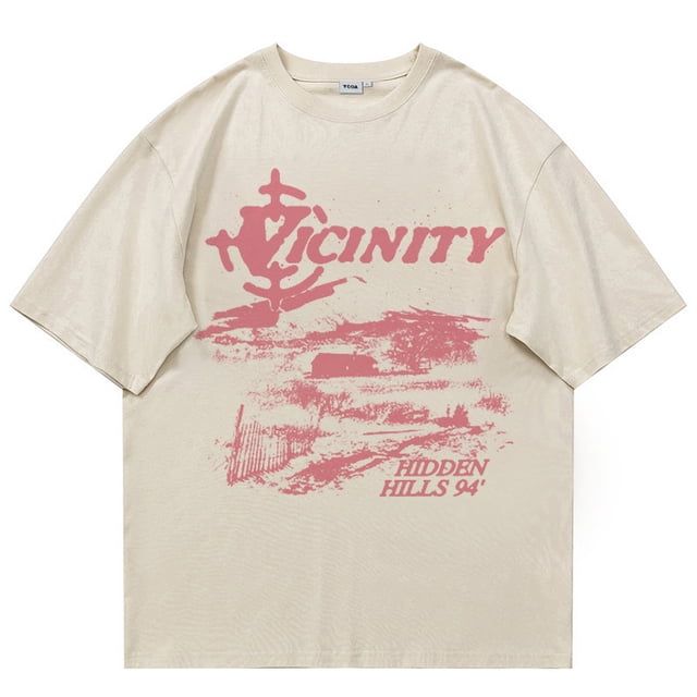 Men's T-Shirts Oversized Cotton Korean Fashion Vintage Graph