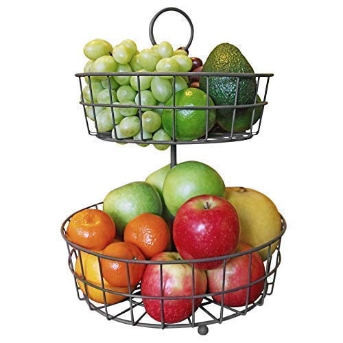 Buy 2 Tier Fruit Basket French Country Wire Basket by Regal Trunk