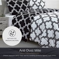 thumbnail image 7 of 3 Piece Reversible Down Alternative Comforter Set - Lightweight All Season Comforter with Two Shams - Quilted Duvet Insert with Box Stitched –Hypoallergenic, Soft, Fluffy (King, Black), 7 of 7