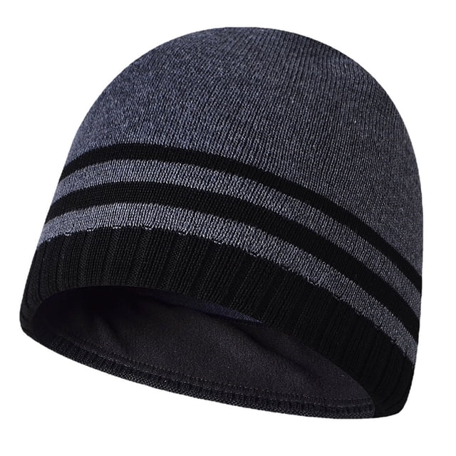 Gorro de invierno Gorro de trineo liso con puños de punto cálido
