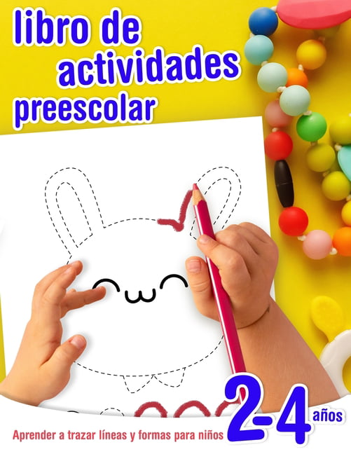 3 años Libro de actividades para niños: Un cuaderno de actividades infantiles para aprender a repasar .. y niñas de preescolar y educación infantil Líneas Formas Letras Aprendiendo a repasar