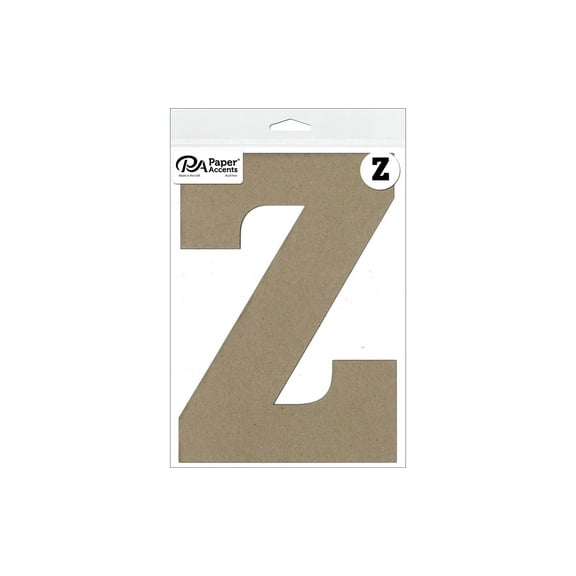 Chipboard Letter 8" Z 1pc Natural