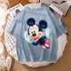 thumbnail image 1 of Woman Summer New 2022 Hot Cartoon Disney Mickey And Friends Minnie Mouse Leopard Bow Portrait T-Shirt Short Sleeve Teen TopsM Gao Jinjia LED, 1 of 2
