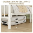 thumbnail image 6 of E-Motie Metal Bed Frame Twin Size with Vintage Victorian Headboard & Footboard, White, 6 of 9