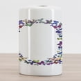 thumbnail image 2 of Letter Q Ceramic Toothbrush Holder, Spring Nature Inspired Font Design Girls Name Initials Playful Bugs Wings, Decorative Versatile Countertop for Bathroom, 4.5" X 2.7", Multicolor, 2 of 4
