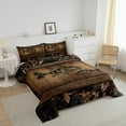 thumbnail image 3 of Camo Bass Fish Bedding Comforter Sets Fishing Bass Big Fish Bedding Set Rustic Farmhouse Lake House Comforter Set Men Fisherman,Retro Tree Camouflage Cabin Quilt Set, 3 of 7