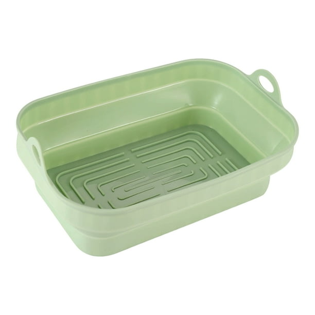 Bandeja plegable para hornear de gel de sílice de grado alimenticio, molde rectangular para pasteles sin olor para horno de alta temperatura.
