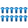 thumbnail image 3 of Bike Disc Brake Rotor , 12pcs Sturdy Bicycle Rotor Screw Flat  For Road Bicycles For Mountain Bikes Red,Green,Blue,Multicolor, 3 of 8
