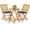Navy, variant on Barara King Patio Relaxation Sets,3 Pieces Acacia Wood Patio Folding Bistro Set with Soft Cushions-Beige
