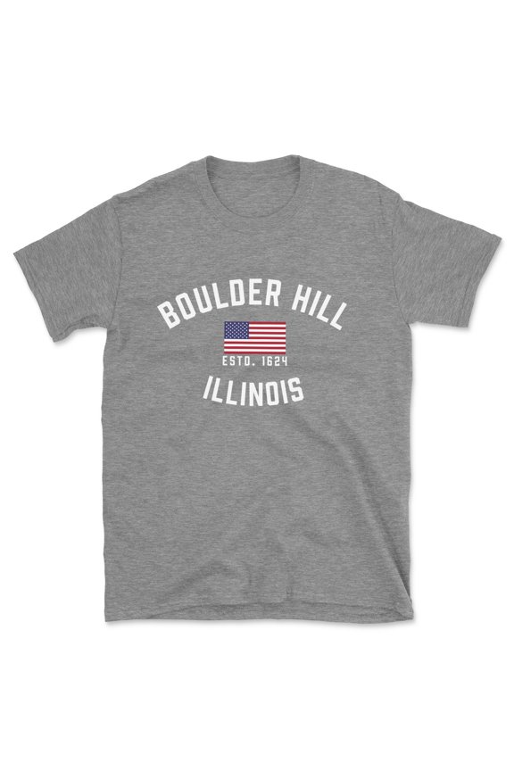 Boulder Hill Illinois Patriot Men's Cotton T-Shirt