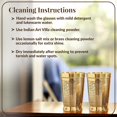thumbnail image 5 of Pure Brass Glass Tumbler With Embossed Design Set Of 2 - Gold, 270ml Each | Drinkware & Tableware, Jug For Serving & Drinking Water Tableware - Hand Made, Easy To Carry, Easy To Clean, 5 of 5