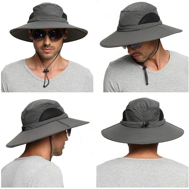 Sun Hat for Men/Women, Summer UV Protection SPF Waterproof Boonie Hat for  Fishing Hiking Garden Safari Beach 