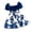 Blue, variant on KYAIGUO Toddler Kids Girls Square Neck Princess Dress Summer Floral Print Sundress Dresses Short Flare Sleeve Bow Tie Beach Dress for 4-7T
