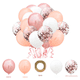 thumbnail image 3 of Decoración de fiesta de cumpleaños infantil con globos redondos de lentejuelas de papel rojo granada y oro rosa para bodas, 3 of 5
