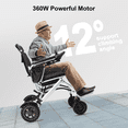 thumbnail image 3 of Nguyen Quach 15mi 36lb Folding Electric Wheelchair for Adults, Compact Lightweight Wheelchair, C, 3 of 9