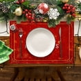 thumbnail image 4 of Napperons de Noël Imperméables Rouges pour Table à Manger 32 X 21 cm Saisonniers Flocons de Neige d'Hiver Lavables, 4 of 4