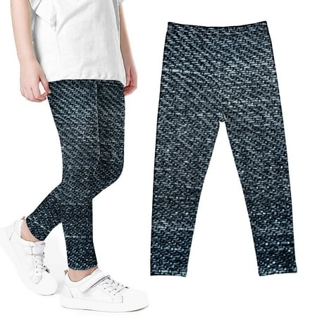 

Geire Girls Sumemr Fall Casual Leggings Thin Comfortable Leggings for Kids Slim Repellent Mosquito Ankle Length Girls Printed Leggings for Outer Wear