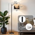 thumbnail image 2 of Arc Floor Lamp with Adjustable Lampshade Deer Forest Rustic Farmhouse Cabin Lodge Hunting Standing Lamp 3 Color Temperatures Dimmable Tall Pole Lamp with Foot Switch for Bedroom, 2 of 8