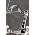 thumbnail image 2 of Kingston Brass KS3256PX Vintage Double-Handle Wall-Mount Bridge Kitchen Faucet, Polished Nickel, 2 of 7