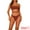 Brown, variant on DARING DIVA 2 Pieces Sporty Ribbed Bikini Sets Swimwear Bathing Suits XS Blue